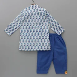 Clearance Hand Block Printed Kurta With Pyjama BOY Twinning Sets | Indian Ethnic Wear