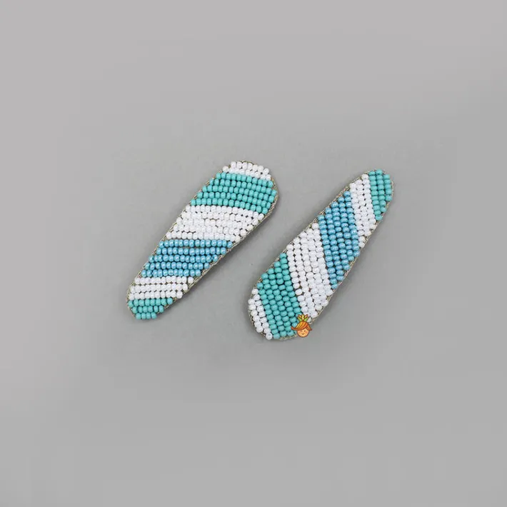 Best Hand Embroidered Colour Block Hair Clips Hair Accessories | Hair Clips