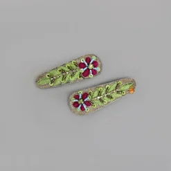 Outlet Hand Embroidered Floral Hair Clips Hair Accessories | Hair Clips