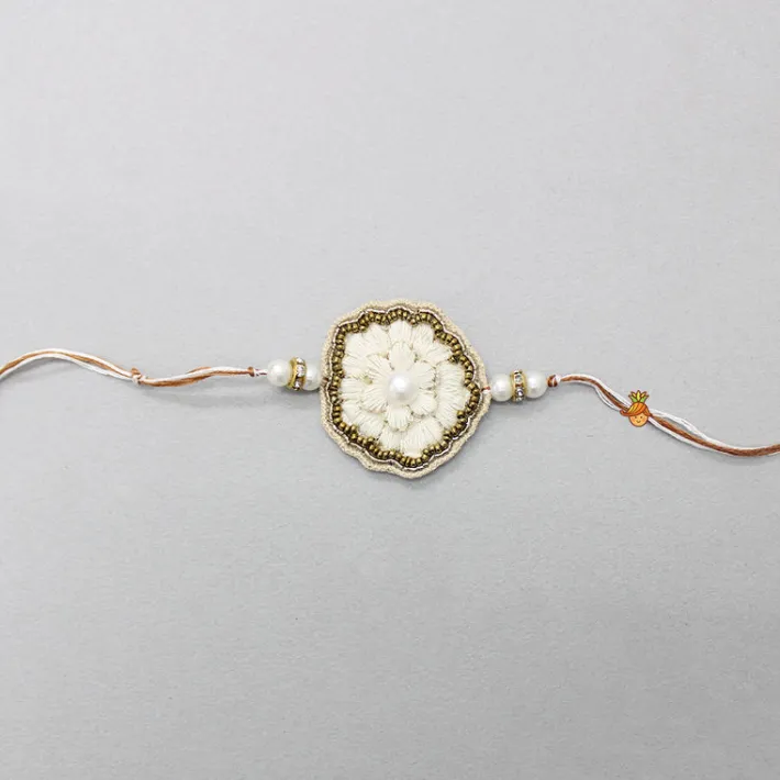 Fashion Hand Embroidered Rakhi With Flower Design BOY Rakhis | Rakhis