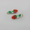 Outlet Hand Embroidered Strawberry Hair Clips Hair Accessories | Hair Clips