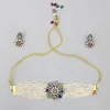 Sale Handcrafted Beautiful Choker Necklace and Earrings Jewellery