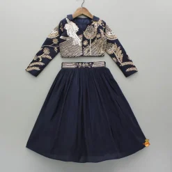 Discount Heavy Embroidered Blue Top And Lehenga Ethnic Wear | Lehengas & Ghagras