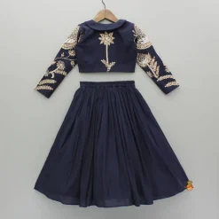 Discount Heavy Embroidered Blue Top And Lehenga Ethnic Wear | Lehengas & Ghagras