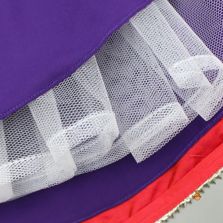 Hot Heavy Embroidered Collar Neck Purple Top And Lehenga Ethnic Wear | Lehengas & Ghagras