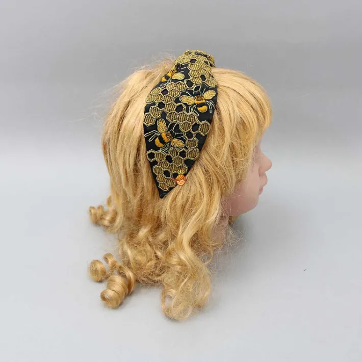 Clearance Honey Bee Embroidered Hairband Hair Accessories | Hair Bands