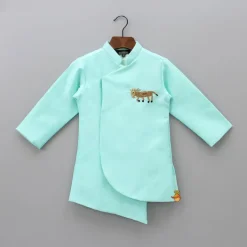Online Horse Embroidered Jodhpuri Sherwani And Dhoti BOY Indian Ethnic Wear | Sherwani Sets