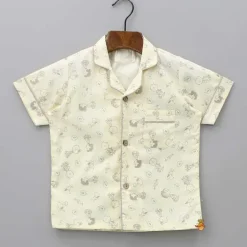 Discount Human Printed Yellow Sleepwear BOY Sleep Wear | Sleepwear