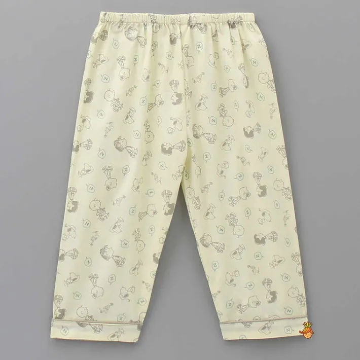 Discount Human Printed Yellow Sleepwear BOY Sleep Wear | Sleepwear