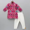 New Ikat Printed Pink Kurta With Churidar BOY Twinning Sets | Indian Ethnic Wear