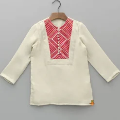 Hot Ivory Embellsihed Kurta And Pyjama BOY Indian Ethnic Wear | Ethnic Sets