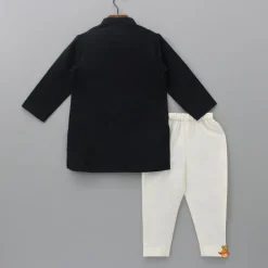 Online Jacket Style Black Kurta And Pyjama BOY Indian Ethnic Wear | Ethnic Sets