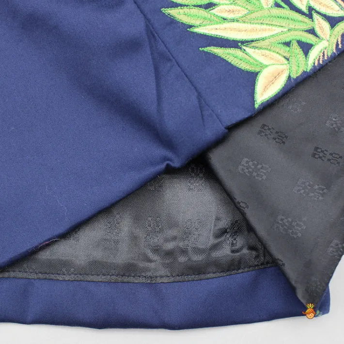 Online Jungle Theme Embroidered Blue Sherwani With Pant BOY Indian Ethnic Wear | Sherwani Sets
