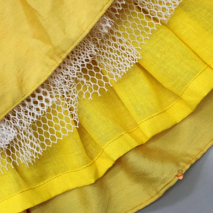 Hot Jungle Theme Embroidered Yellow Top And Flared Lehenga Ethnic Wear | Lehengas & Ghagras