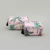 Clearance Jungle-Themed Printed Pink Pouch Bags - Set Of 2 Bags