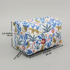 Sale Jungle-Themed Printed Pouch Bags - Set Of 2 Bags