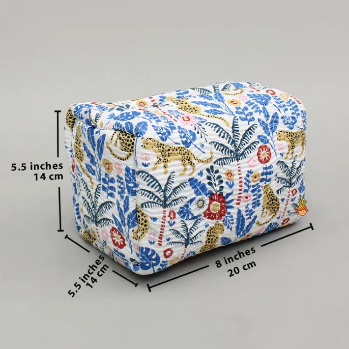 Sale Jungle-Themed Printed Pouch Bags - Set Of 2 Bags