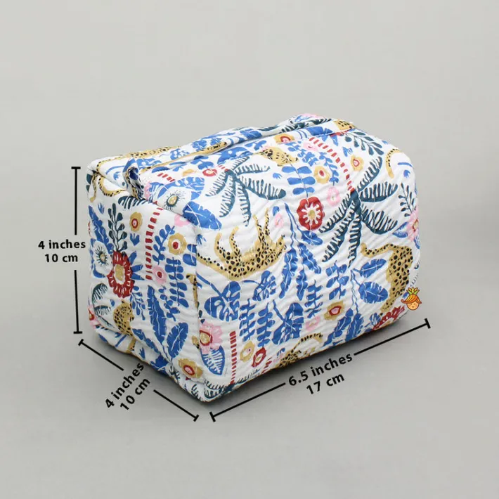 Sale Jungle-Themed Printed Pouch Bags - Set Of 2 Bags