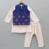 Sale Kurta And Floral Thread Embroidered Jacket With Pyjama BOY Indian Ethnic Wear | Ethnic Sets