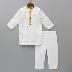 Discount Kurta And Multicolour Bandhani Printed Jacket With Pyjama BOY Indian Ethnic Wear | Ethnic Sets