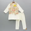 Online Kurta And Pyjama With Asymmetric Floral Printed Jacket BOY Indian Ethnic Wear | Ethnic Sets