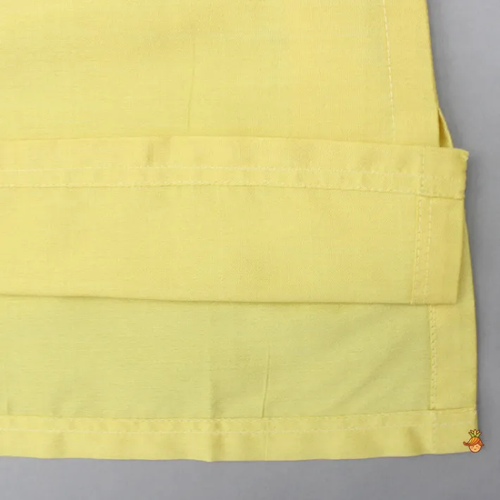 Discount Kurta With Hand Embroidered Krishna Motif And Churidar BOY Indian Ethnic Wear | Ethnic Sets