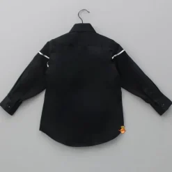 Sale Lace Detail Black Shirt BOY Shirts & Tees