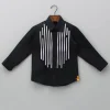 Clearance Lace Detail Stylish Black Shirt BOY Shirts & Tees