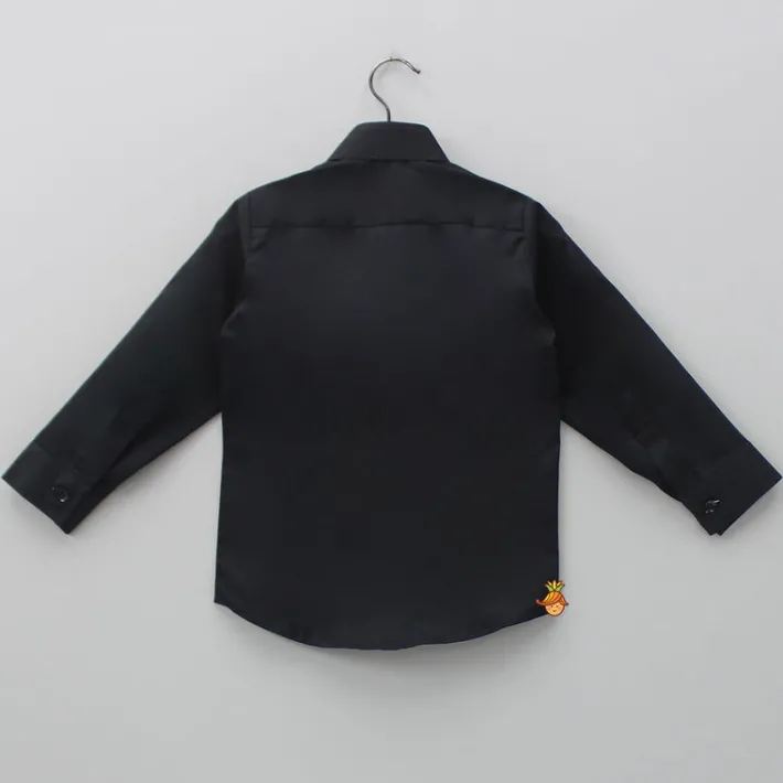 Clearance Lace Detail Stylish Black Shirt BOY Shirts & Tees