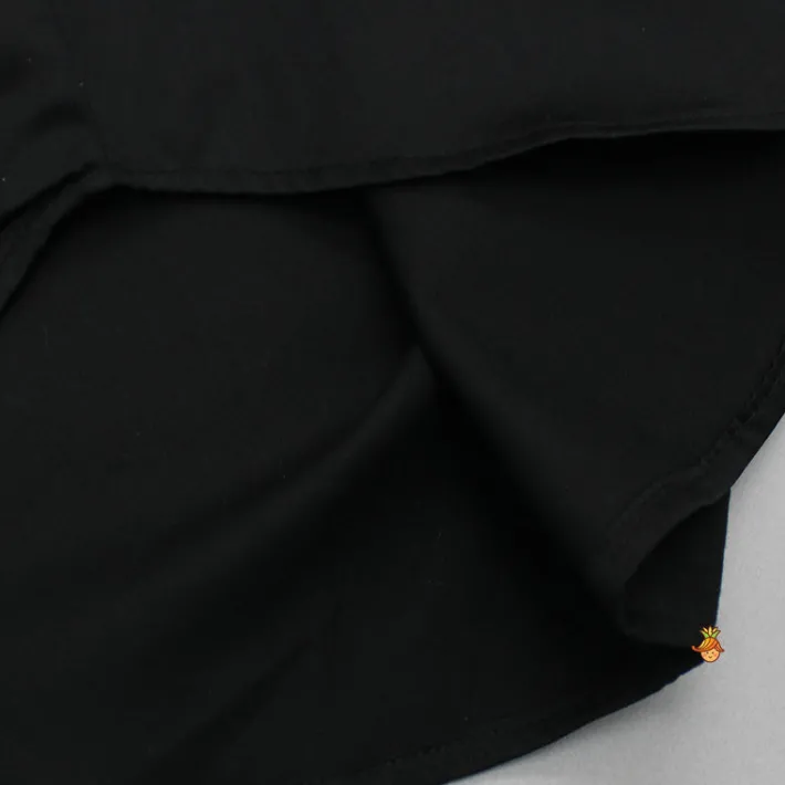 Clearance Lace Detail Stylish Black Shirt BOY Shirts & Tees