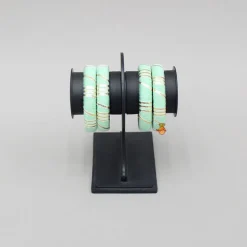 Clearance Lace Detailed Green Bangles Set Bangles