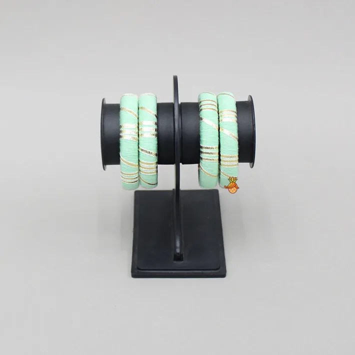 Clearance Lace Detailed Green Bangles Set Bangles