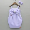 Sale Lavender Bow Embellished Strappy Dress With Matching Bow Hairclip Dresses & Sets | Dresses
