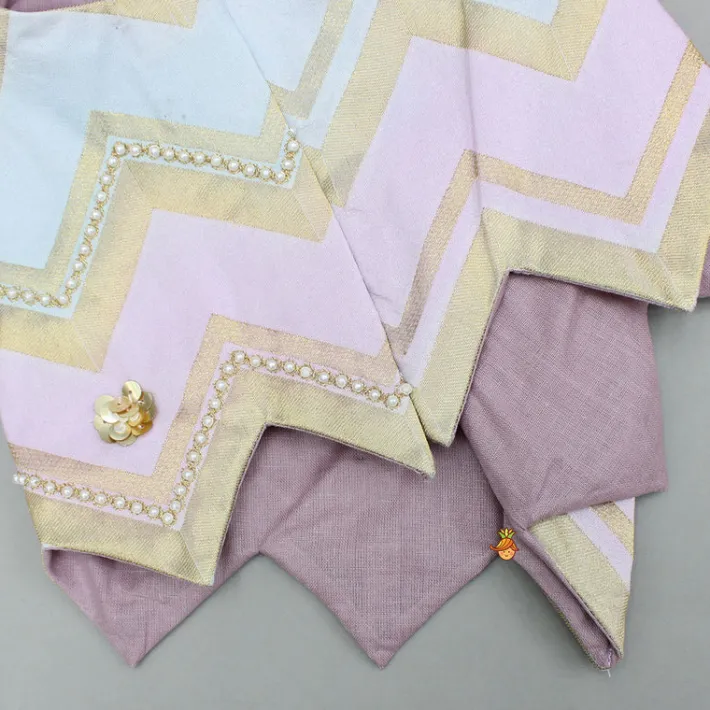Discount Lavender Embroidered Tie up Strap Top And Lehenga With Dupatta Ethnic Wear | Lehengas & Ghagras