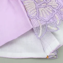 Fashion Lavender Embroidered Top And Pleated Palazzo With Matching Bow Hair Clip Ethnic Wear | Palazzos & Shararas