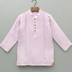 Discount Lavender Pintuck Detail Kurta With Embroidered Jacket And Pyjama BOY Indian Ethnic Wear | Ethnic Sets