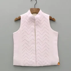 Discount Lavender Pintuck Detail Kurta With Embroidered Jacket And Pyjama BOY Indian Ethnic Wear | Ethnic Sets