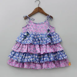 Best Layered Tie Up Straps Multicolour Dress Dresses & Sets | Dresses