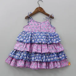 Best Layered Tie Up Straps Multicolour Dress Dresses & Sets | Dresses