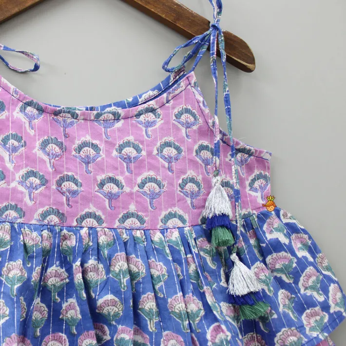 Best Layered Tie Up Straps Multicolour Dress Dresses & Sets | Dresses
