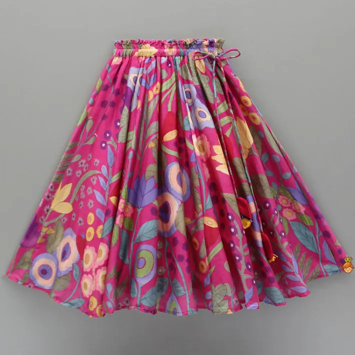 Clearance Layered Top And Multicolour Printed Lehenga Ethnic Wear | Lehengas & Ghagras