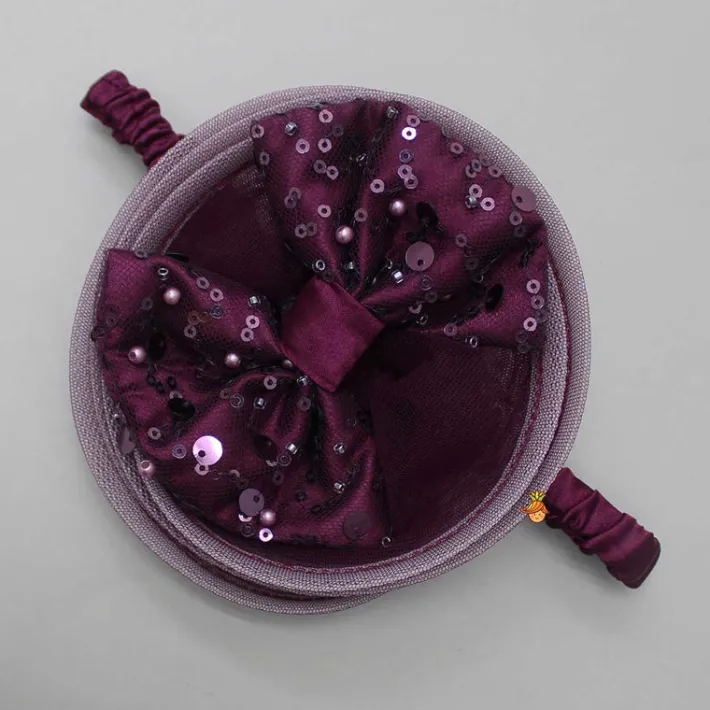 Hot Layered Wine Dress And Detachable Bow With Swirled Headband Dresses & Sets | Dresses