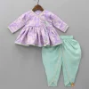 Clearance Lilac Angarkha Style Top And Dhoti Ethnic Wear | Dhotis & Patialas