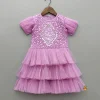 Hot Lilac Sequin Embellished Layered Dress Dresses & Sets | Dresses