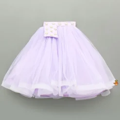 New Lilac Strappy Top With Embellished Jacket And Lehenga With Matching Pouch Ethnic Wear | Lehengas & Ghagras