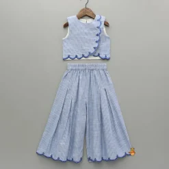 Best Linen Embroidered Top With Wide Leg Pants Dresses & Sets | Sets