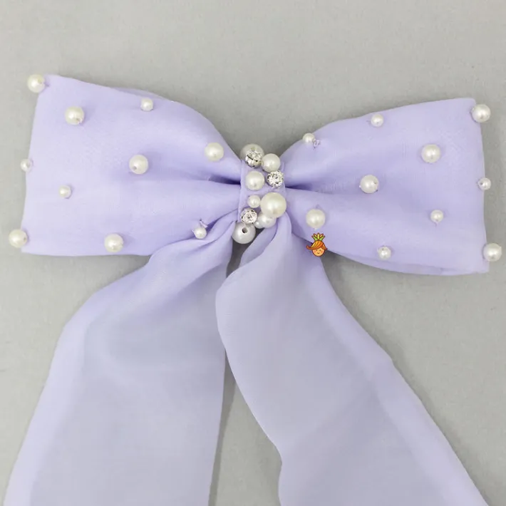 Outlet Long Tail Lavender Bow Hair Clip Hair Accessories | Hair Clips