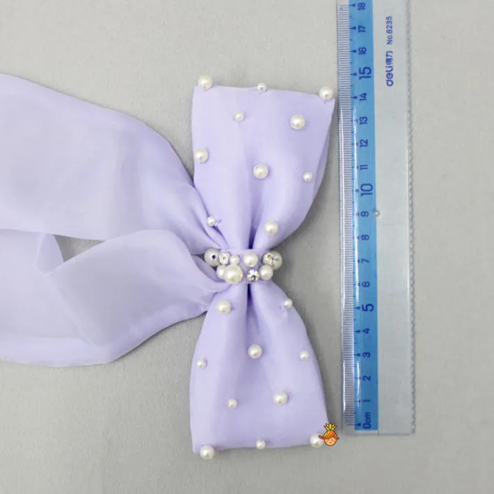 Outlet Long Tail Lavender Bow Hair Clip Hair Accessories | Hair Clips