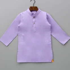 Discount Lovely Lilac Kurta With Embroidered Jacket And Pyjama BOY Indian Ethnic Wear | Ethnic Sets