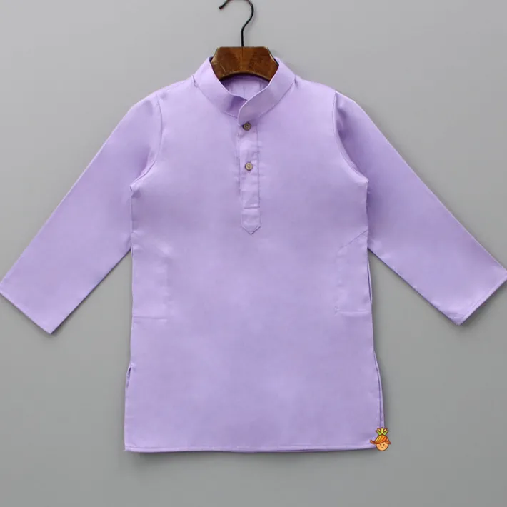 Discount Lovely Lilac Kurta With Embroidered Jacket And Pyjama BOY Indian Ethnic Wear | Ethnic Sets